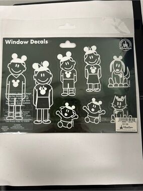 Disney Park Window Decal Stickers Family Mom Dad Kids Dog Cat Mickey Ear Hat